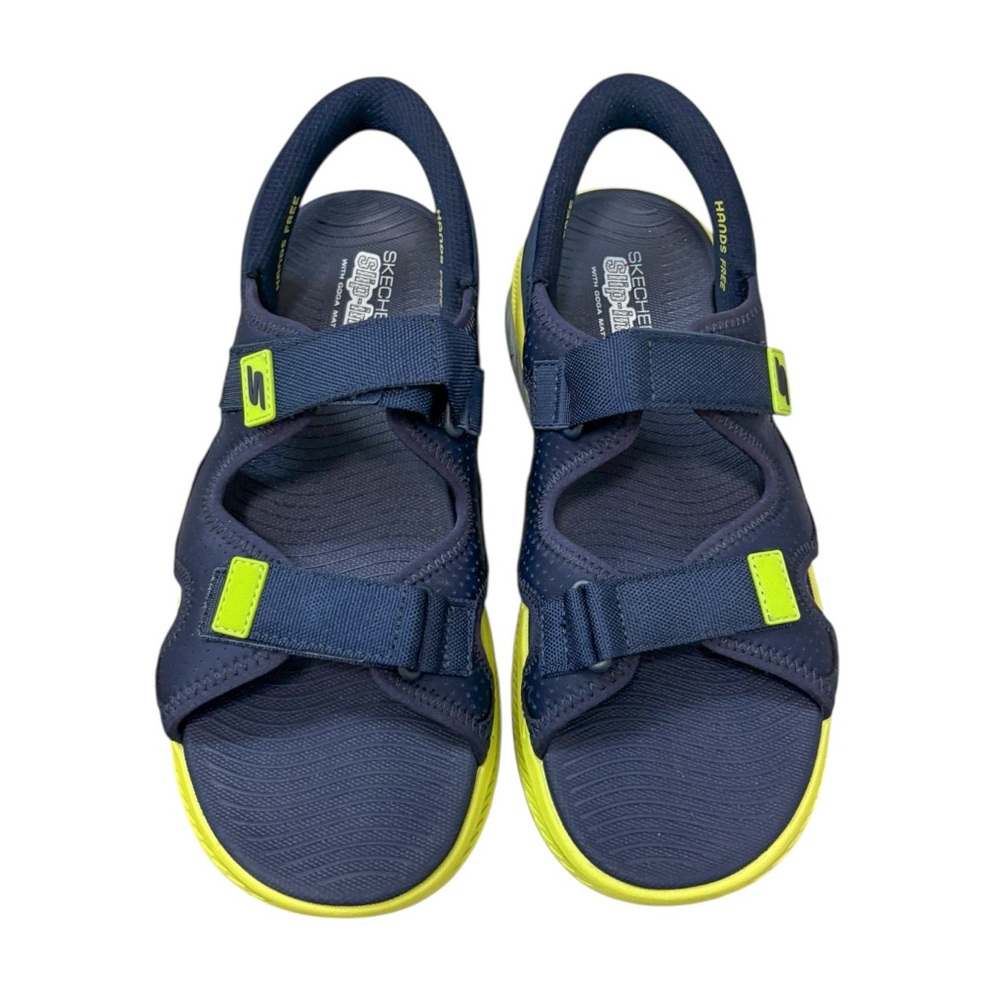 Skechers Navy and Lime Green Sport Sandal - Picture 5 of 10